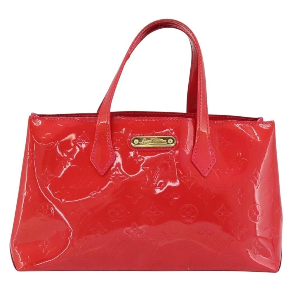 Louis Vuitton Monogram Vernis Wilshire PM Handbag Pink